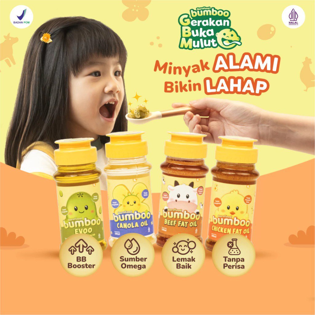 

BUMBOO MINYAK HEWANI & NABATI - MINYAK DENGAN BAHAN ALAMI & BERNUTRISI SUMBER LEMAK DAN OMEGA 3,6,9