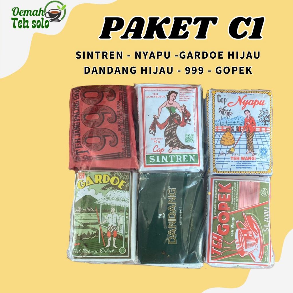 

PAKET C1 TEH KHAS WEDANGAN SOLO| TEH RACIKAN SOLO| BIIT TEH SOLO| TEH ANGKRINGAN SOLO| ISI 6| REE RESEP USAHA TEH SOLO