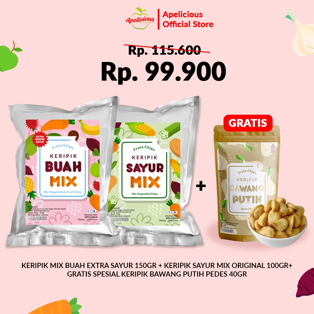 

Ukf5Pc6F4H (Kuliner.Kita) Apelicious [Gratis Keripik Bawang Putih] Mix Keripik Sayur Ori + Mix