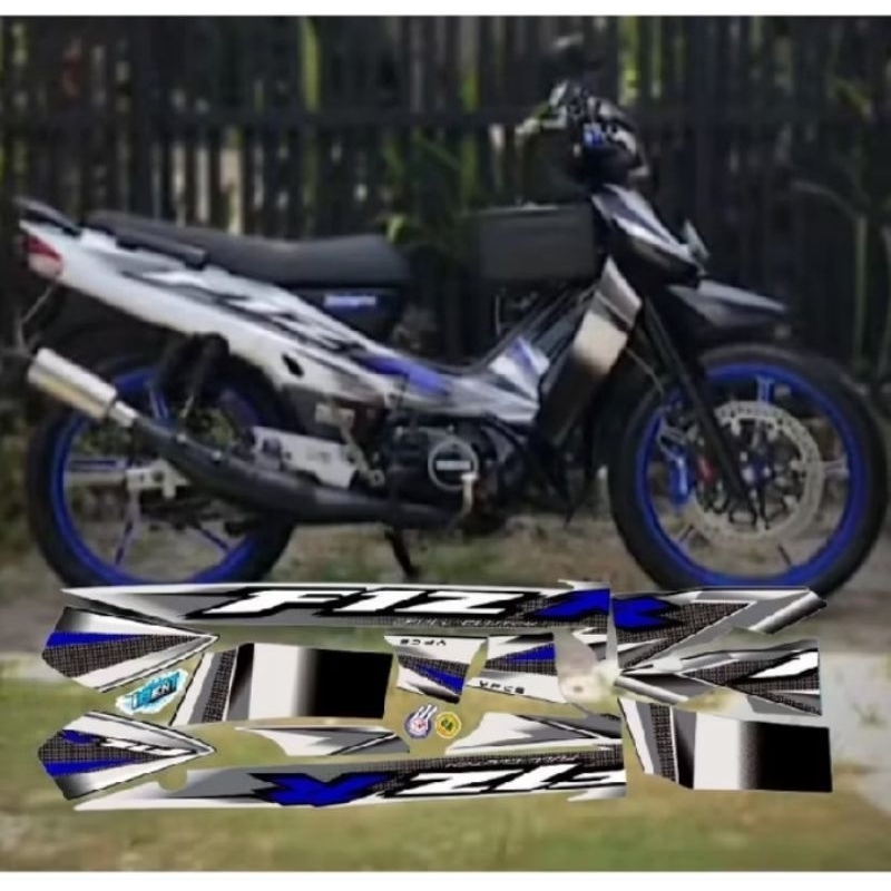 STRIPING VARIASI FIZR 2004 BIRU FIZ R custom YAMAHA