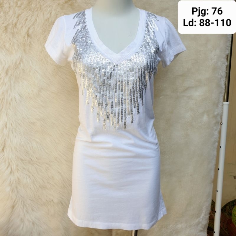 White Mini Dress Sequin Stretch