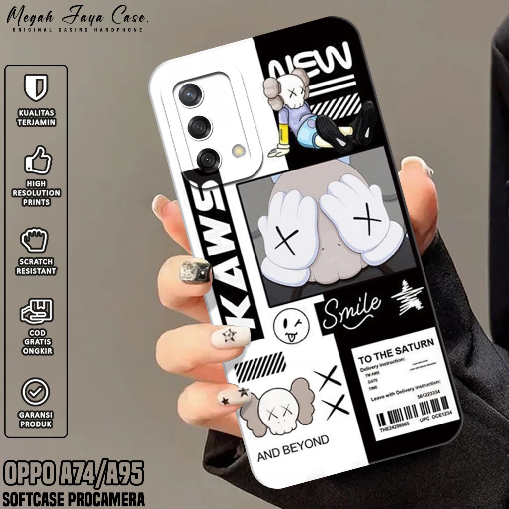 Softcase Oppo A74 / A95 4G - Case Hp Oppo A95 / A74 4G Motif AES - Silikon Hp Oppo A95 - Case Hp Opp