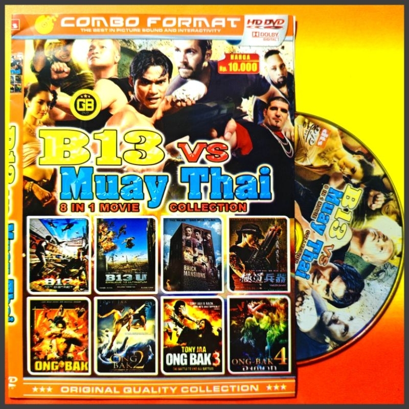 Kaset Film Barat Koleksi B13 - Muay Thai Ongbak Pilihan Lengkap isi 8 Judul Teks Indonesia
