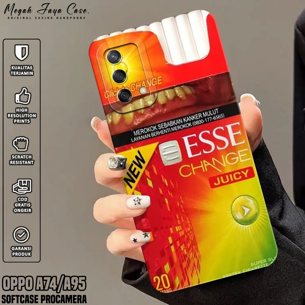 Softcase Oppo A74 / A95 4G - Case Hp Oppo A95 / A74 4G Motif ESS - Silikon Hp Oppo A95 - Case Hp Opp