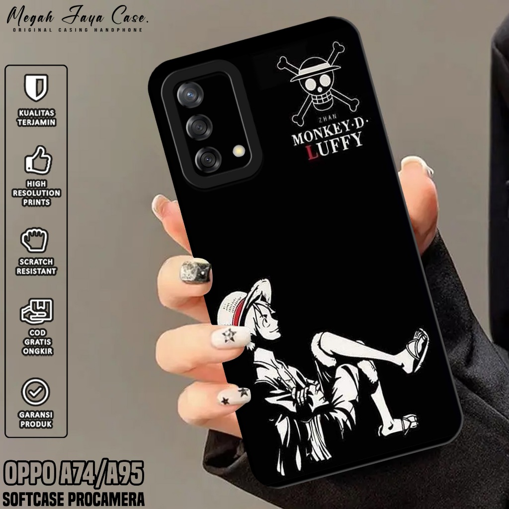 Softcase Oppo A74 / A95 4G - Case Hp Oppo A95 / A74 4G Motif OP - Silikon Hp Oppo A95 - Case Hp Oppo