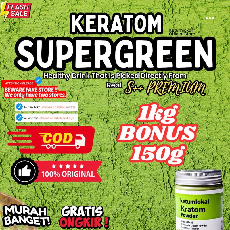 

bubuk purlik kalimantan daun purli bubuk ketum borneo S+nano 1kg extra bonus