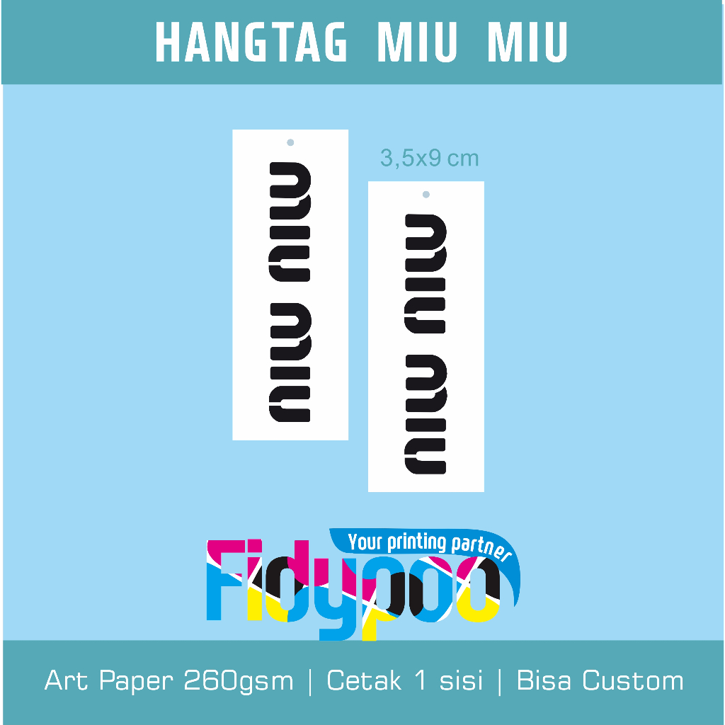 

Hangtag MIUMIU // Label miumiu // Label tas