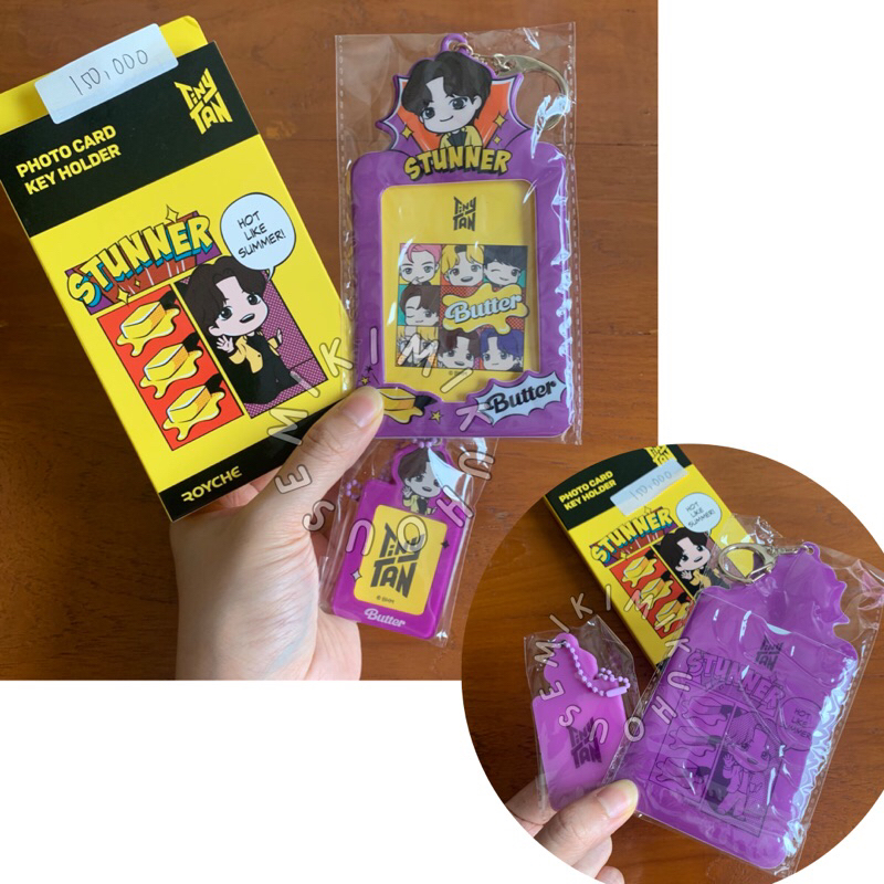 READY STOCK BTS TinyTan Butter PHOTOCARD HOLDER V KIM TAEHYUNG PHOTO CARD SLEEVE KEY HOLDER GANTUNGA