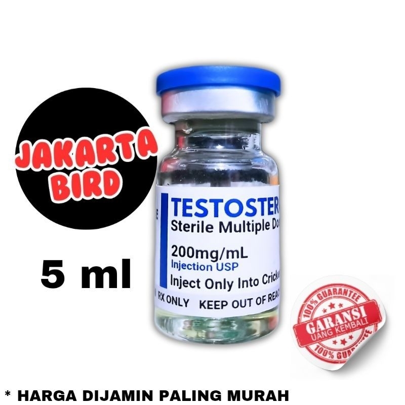 hormon testos 5ml & 10ml penggacor burung vitamin burung testohormon testosteron khusus burung