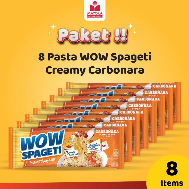 

Wow Spagetti Creamy Carbonara Paket 8 Item