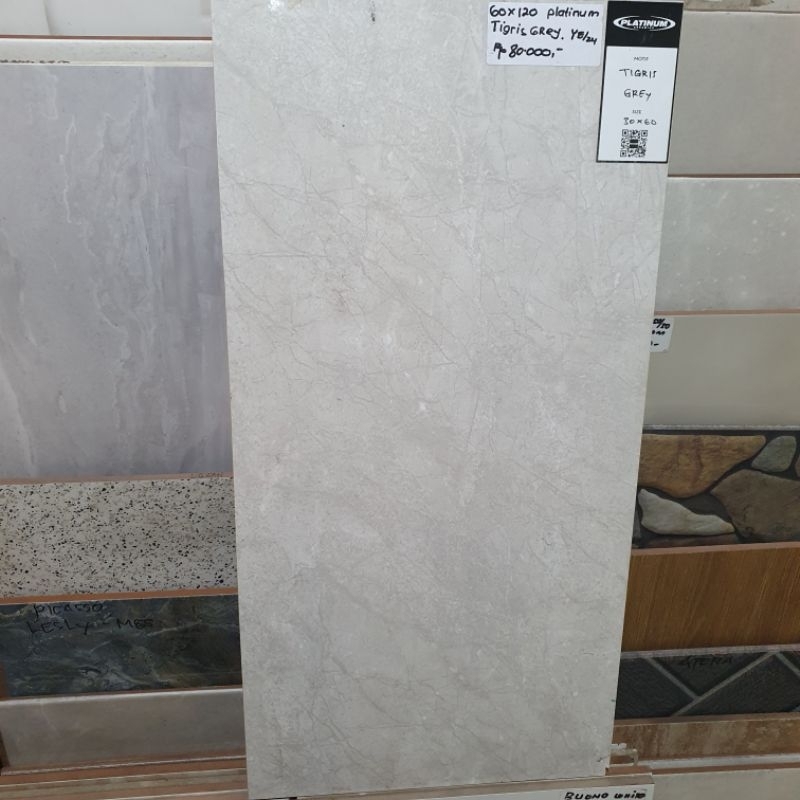 keramik dinding kamar tidur mandi dapur rumah ASIA PLATINUM 30x60 TIGRIS GREY abu glossy