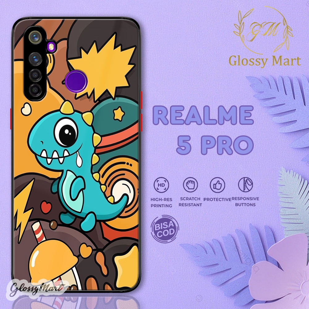 Case Realme 5 Pro [ DINO LUCU] Casing Hp Realme 5 Pro Hardcase Softcase Premium Glossy