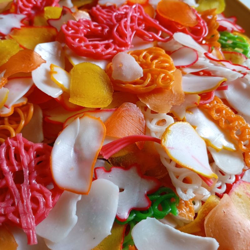 

paket premium kerupuk mentah seblak 1kg mix