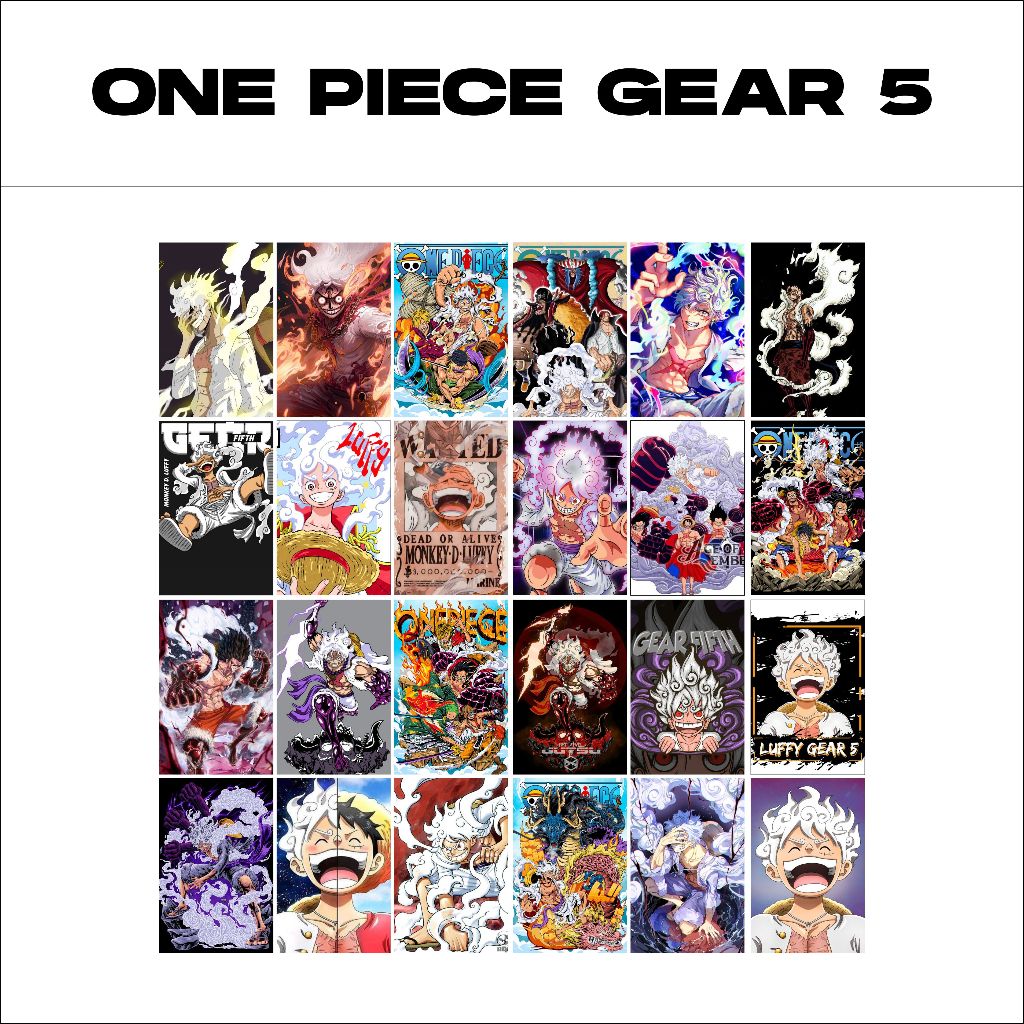 

Poster Stiker One Piece Gear Five G5 isi 24pcs keren ukuran A5 tinggal tempel tanpa perekat