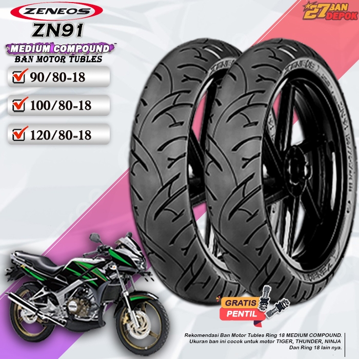 BAN MOTOR MOGE RING 18 BAN ZENEOS ZN91 BAN TUBLES MOTOR RING 18 BAN TUBLES MOTOR