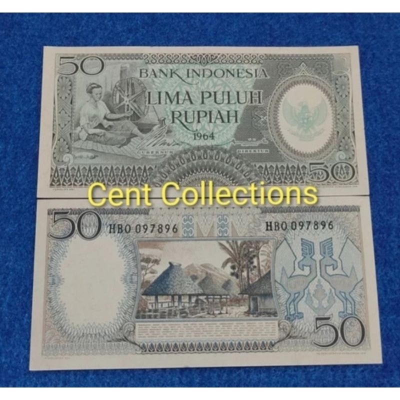 uang kuno 50 rupiah seri pekerja 1964