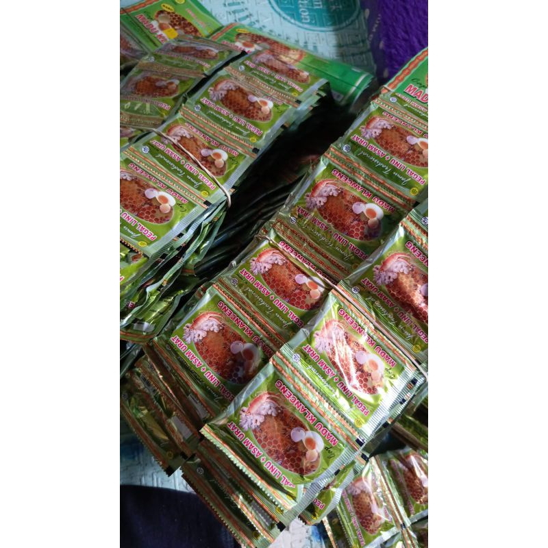 KAPSUL MADU KLANCENG ORIGINAL ASLI ASAM URAT PEGAL LINU REMATIK HARGA PERHANGER ISI 20 SACHET