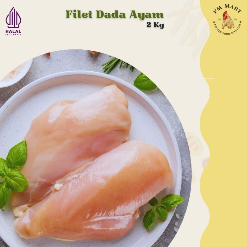 

Filet Dada Ayam / BLD 2kg Siap Mask Rendah Lemak Daging Putih Bersih