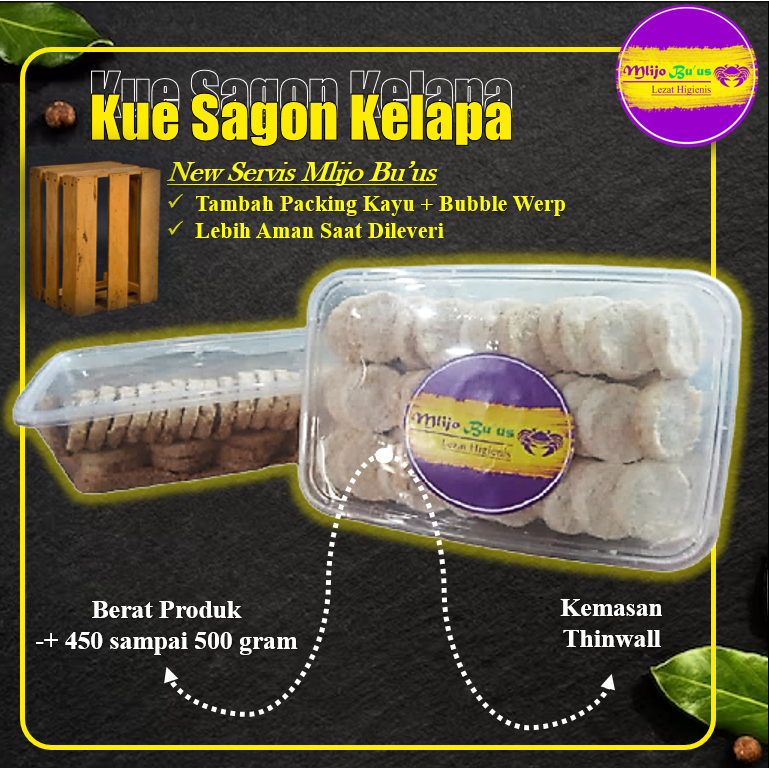 

Makanan Kue Sagon Kering Kelapa 500 gr Mlijo Bu us