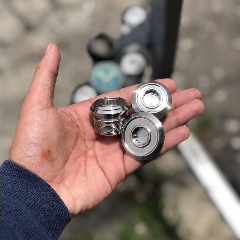 Tutup As Shock Ninja RR Stainless Set Baut T Atas Stainless Slim Baut Tutup Skok Ninja RR Set