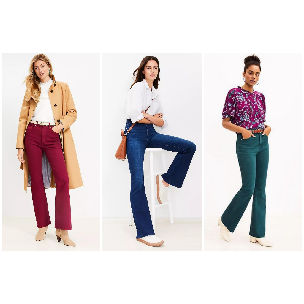 Celana LOFT High Rise Flare Jeans Pants