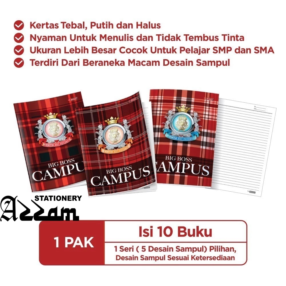 

BigBoss Campus Buku Tulis 50 Lembar - BBO EB 50 CAM