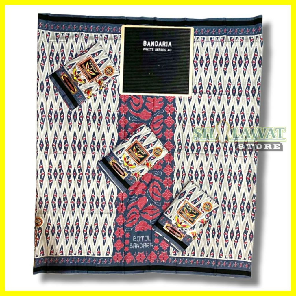 Sarung Botol Bandaria Putih / Sarung Tenun Halus / Sarung Goyor Jumbo / Sarung Goyor Printing  / Sar