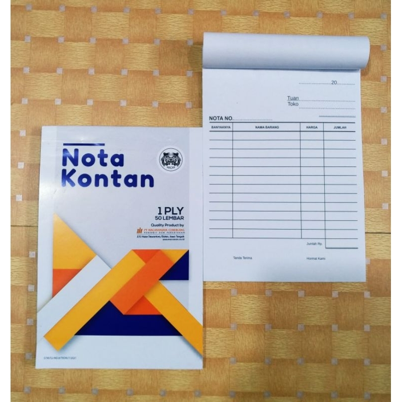 

Nota Kecil 1 ply cap Macan