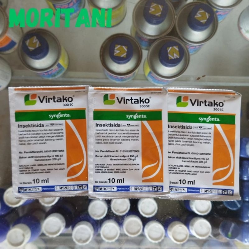 VIRTAKO 300 SC 10 ml Bahan Aktif Klorantraniliprol + Tiametoksam Insektisida Kontak Lambung Sistemik