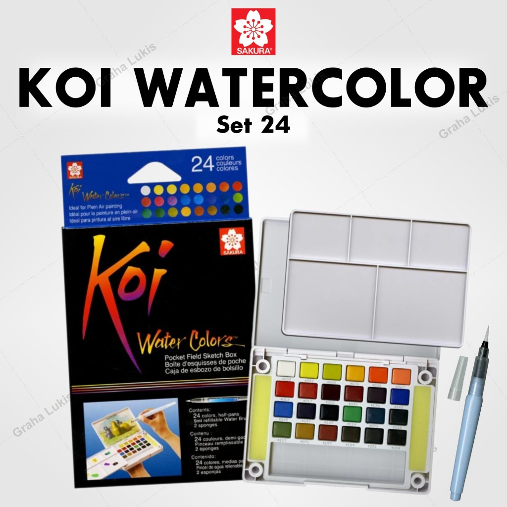

Rad Sakura Koi Watercolor Pocket 24 Colours