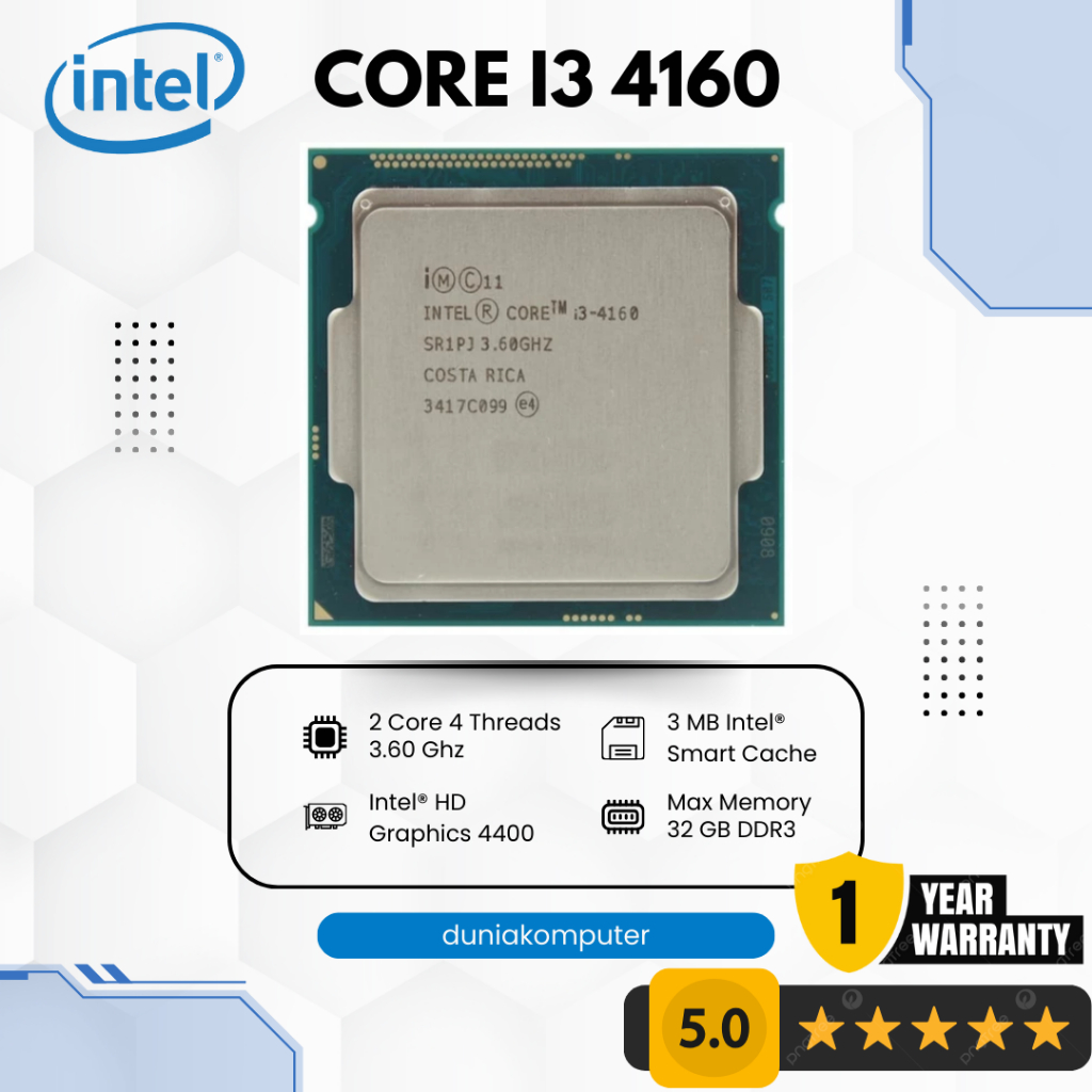 Processor Prosesor Intel Core i3 4160 3.60Ghz soket 1150 - i3 4160