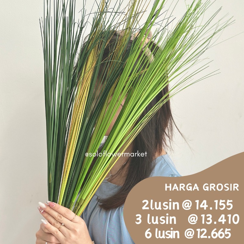 DAUN ILALANG ARTIFICIAL Bunga Rumput Hias Plastik Ilalang Daun Padi Artificial Tanaman Asparagus Mon