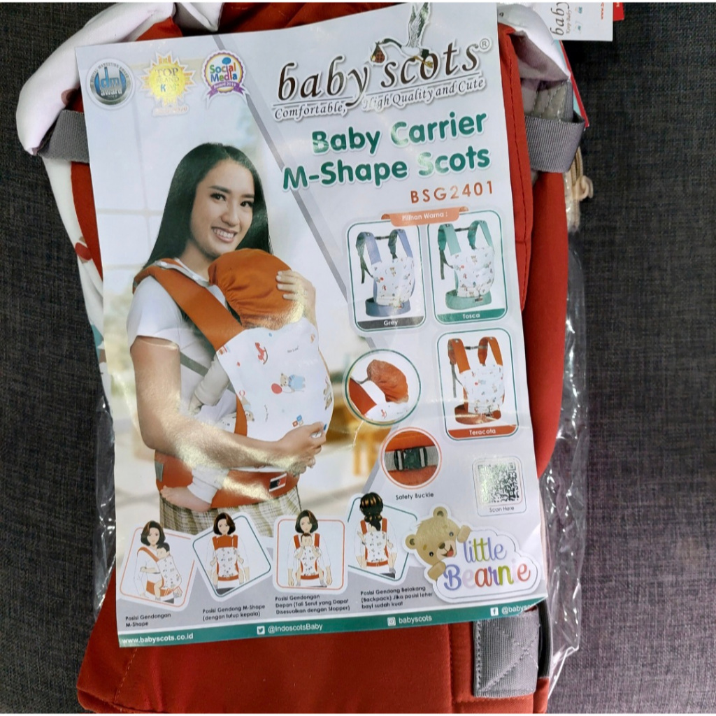 Baby Carrier M-Shape Scots Little Bearnie