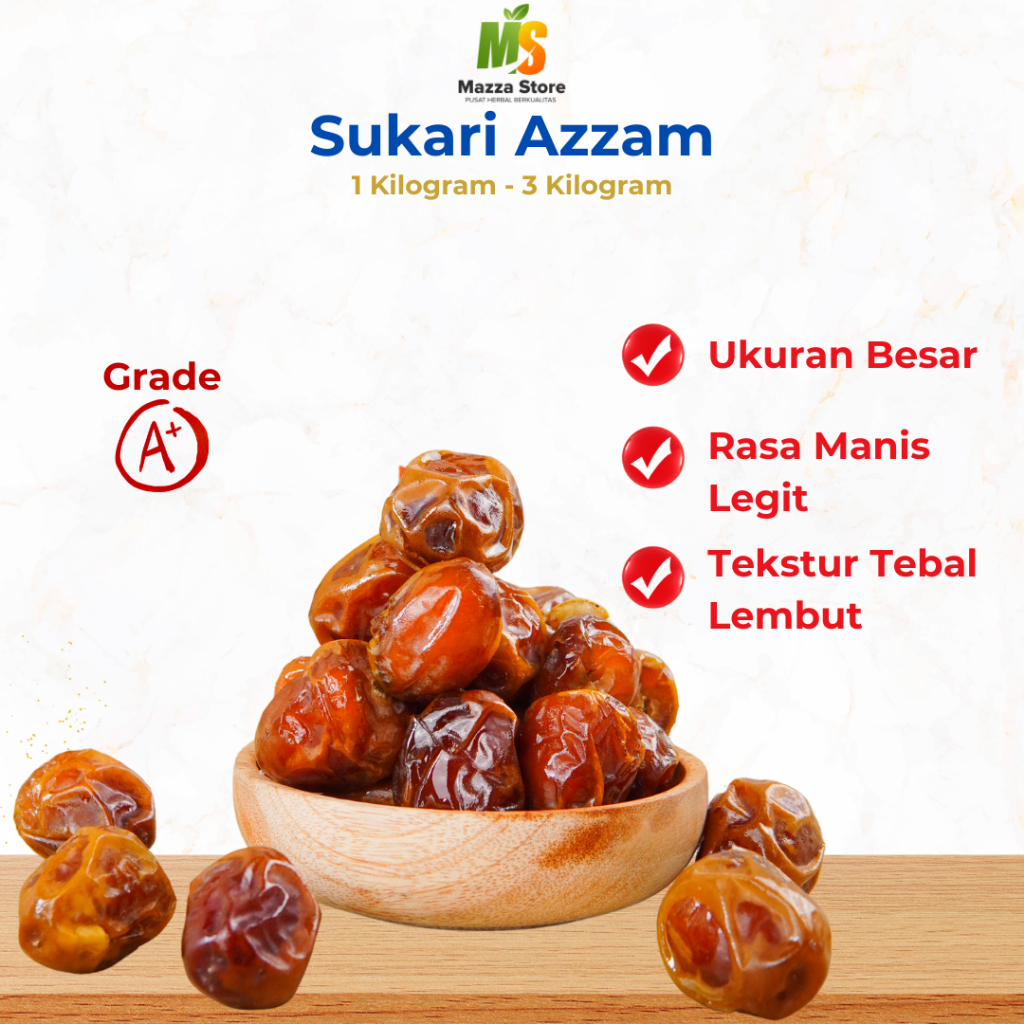 

Kurma Sukari Azzam Premimun Kurma Lembut Lezat Original