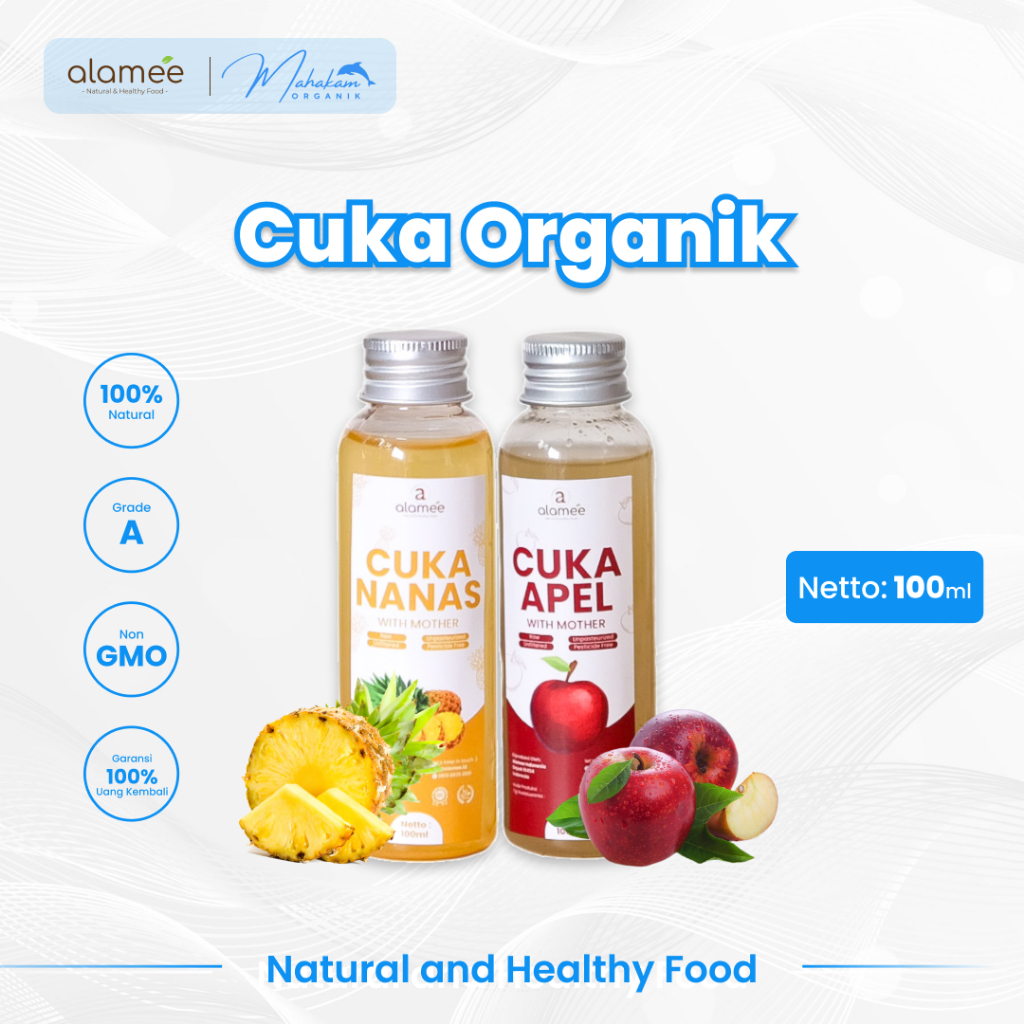 

ALAMEE Apple Cider Vinegar With Mother Cuka Apel Nanas Pineapple 100 ml