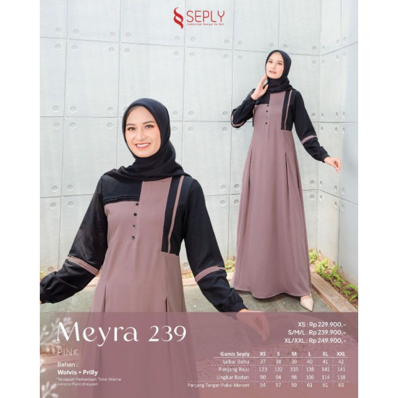 Seply Meyra 239 Pink / Gamis Remaja Simple / Gamis Terbaru Simple / Promo Gamis By Seply