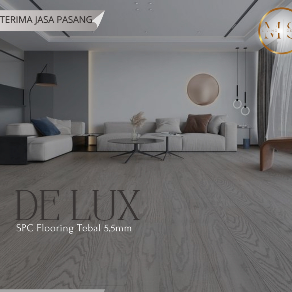 DELUX SPC Lantai - SPC Floor - Lantai SPC - Lantai vinyl- tebal 5,5mm