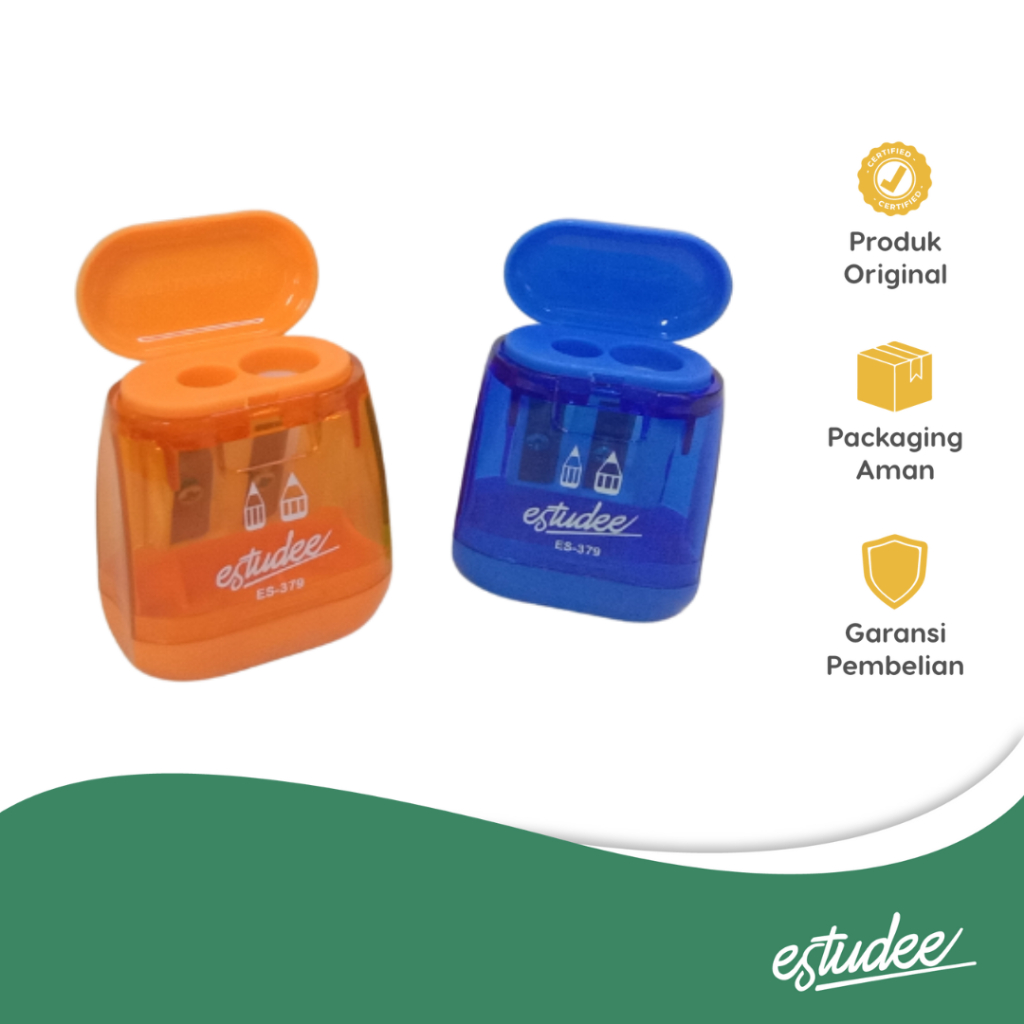 

ESTUDEE SHARPENER SQUARE W/ LID TWO HOLES ES-379