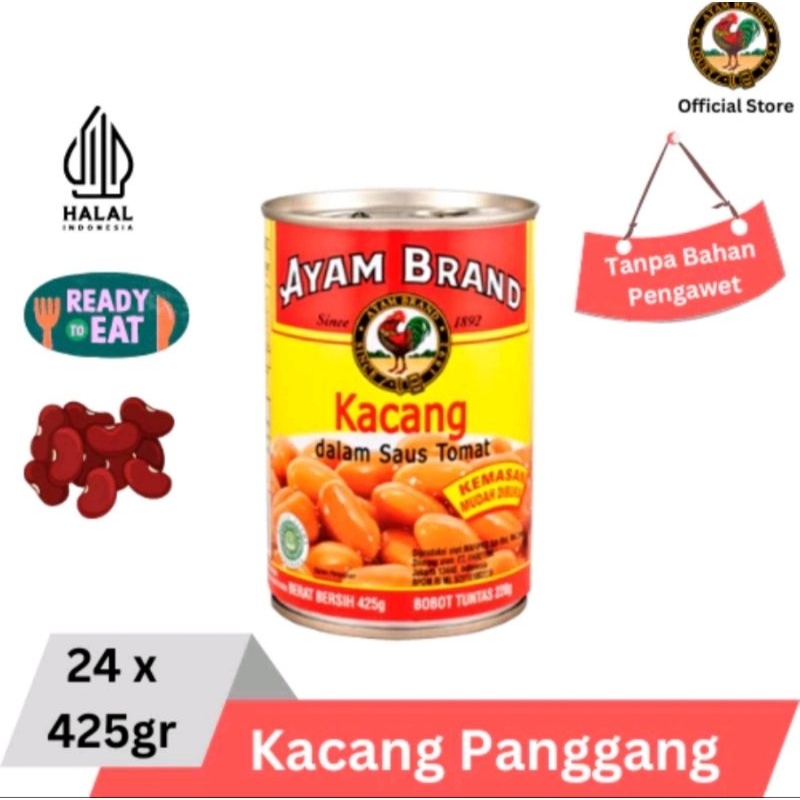 

Ayam Brand - Baked Beans Kacang Panggang Dalam Saus Tomat 425 gr