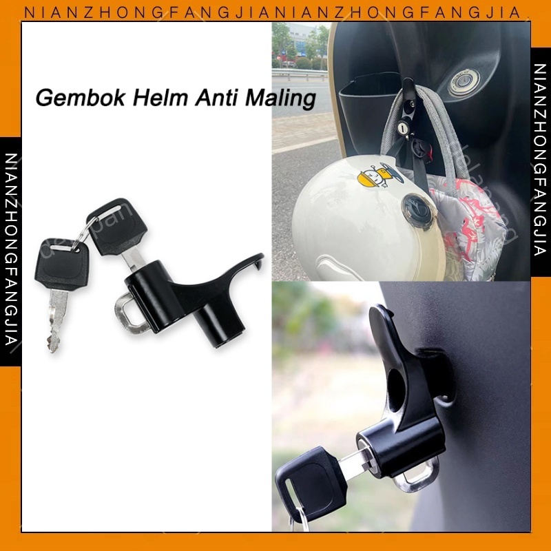 Gembok Helm Anti Maling Gembok Helm Gantungan Helm Gembok Helm Stang Sepeda Motor Lock Helmet Anti M