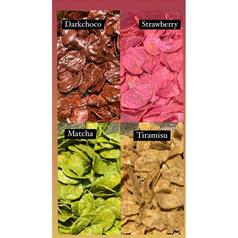

keripik pisang coklat,strawberry,matcha,tiramisu 250gr☺