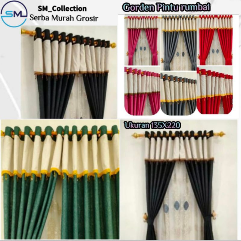 Tirai pintu/selambu pintu/Tirai pintu kamar/gorden pintu Rumbai 135 x 220