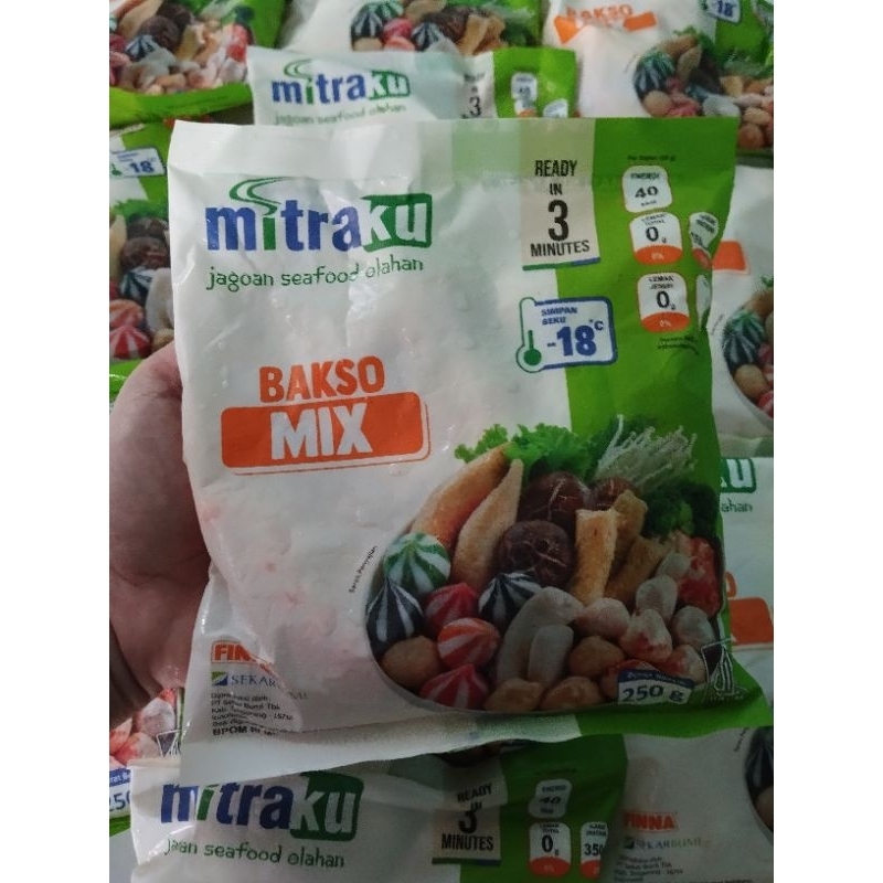 

Bakso Mix Seafood Mix Mitraku 250gr