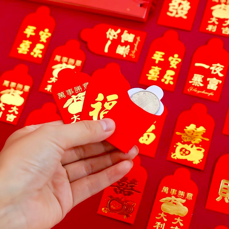 

Angpao FU Mini 4 x 4 cm isi 30pcs / Hongbao FU Emas Amplop Imlek