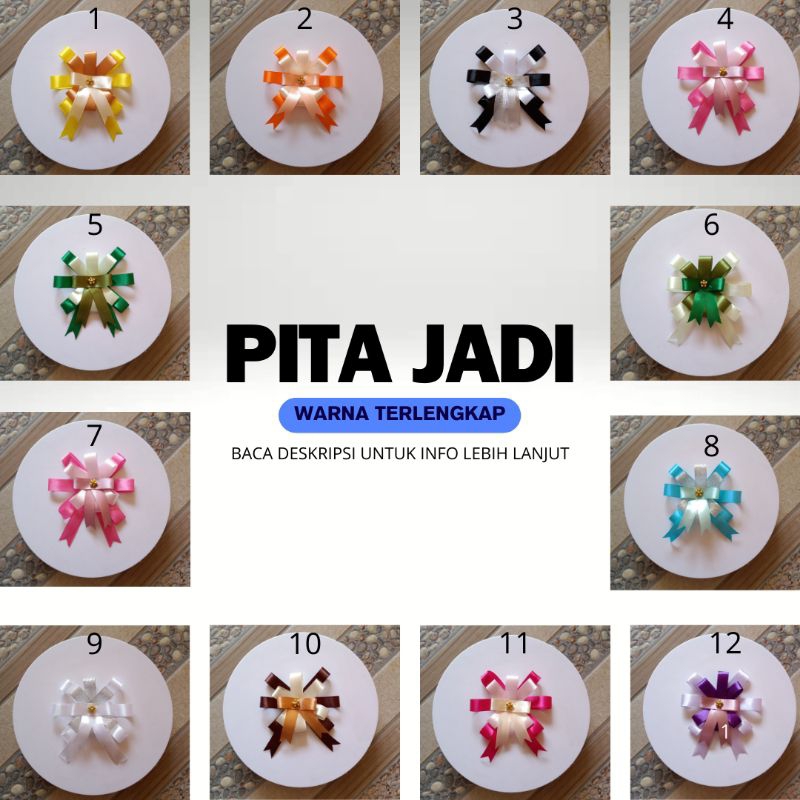 

Pita jadi untuk parsel Pita jadi Tempel Pita jadi buat Hantaran Pita jadi Tempel sovenir Pita jadi buat bucket Pita jadi untuk Hampers Pita jadi Satin