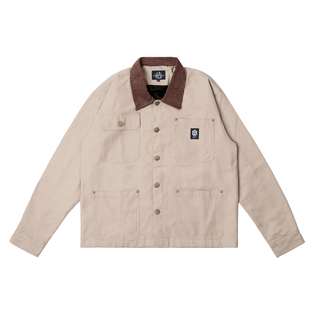 Moxie Store Dixion Chore Jacket Pria Canvas Marsoto - Light Brown