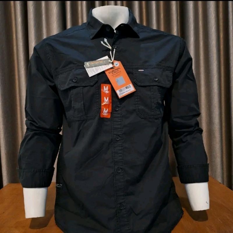KEMEJA PRIA CARDINAL CASUAL ORIGINAL TERBARU PREMIUM WARNA HITAM