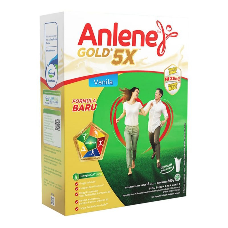 

Anlene Gold 5X Susu Bubuk Dewasa Vanila 600 g