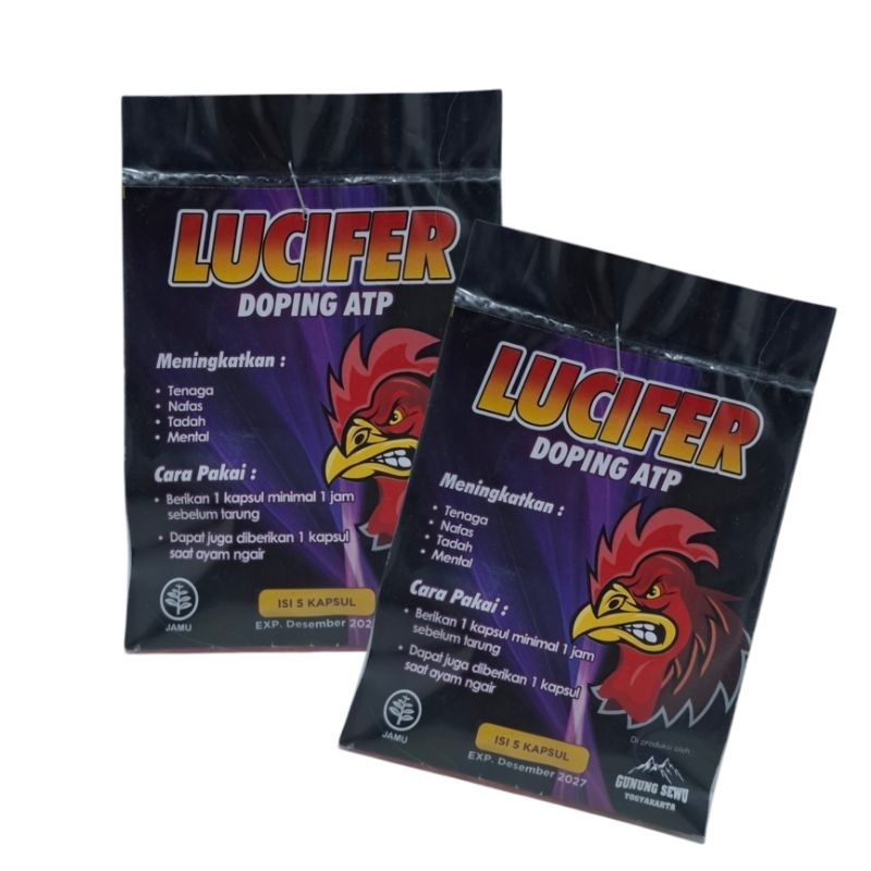 Doping ayam lucifer jamu ayam laga doping atp lucifer khusus ayam petarung isi 5 kapsul