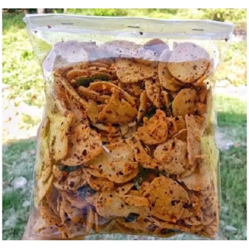 

basreng koin keripik basreng bulat pedas daun jeruk 500gr